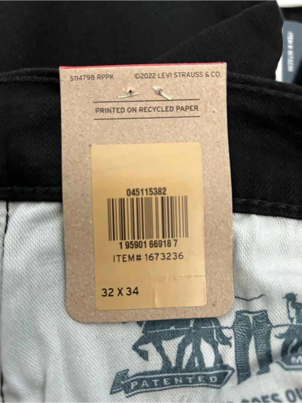 Levi's 511 Slim Jeans Men's Size 32x34 Black Denim Stretch Classic